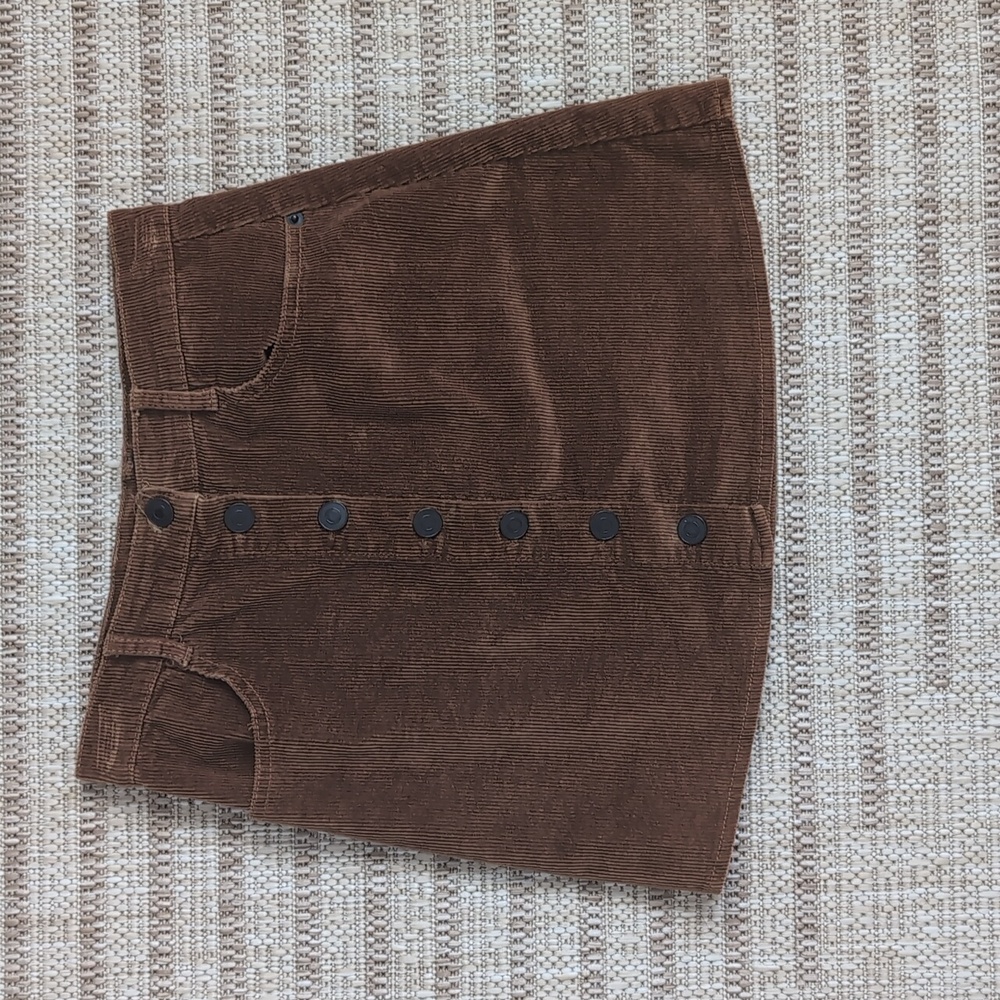 Brandy Melville Brown Corduroy Skirt